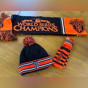 San Francisco Giants Black and Orange Winter Set